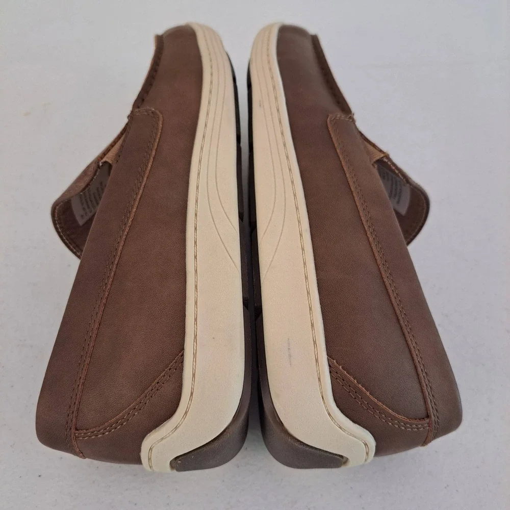 IZOD Loafers Mens Size 10 Brown Memory‎ Foam Slip On Moc Toe Shoes 1263-567